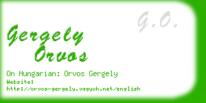 gergely orvos business card